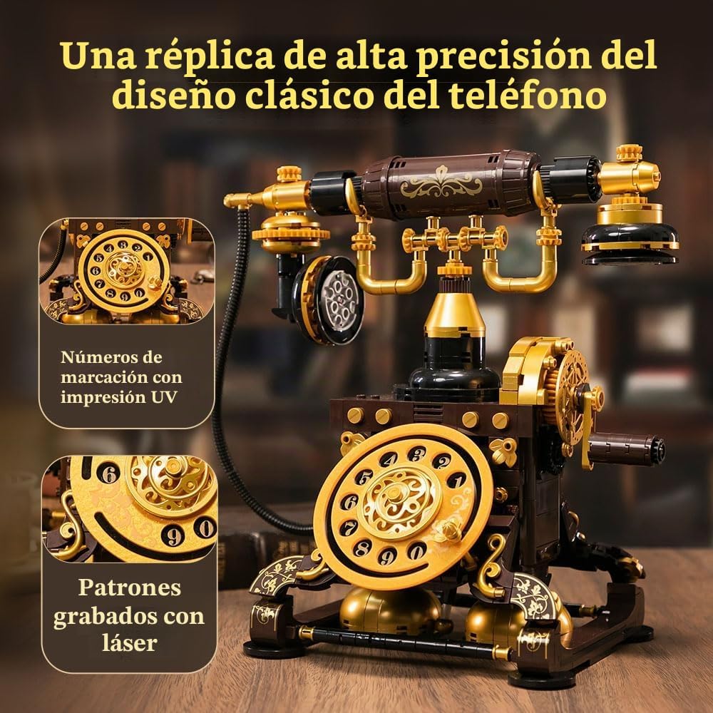 PANTASY Juego de construcción de teléfono retro para adultos