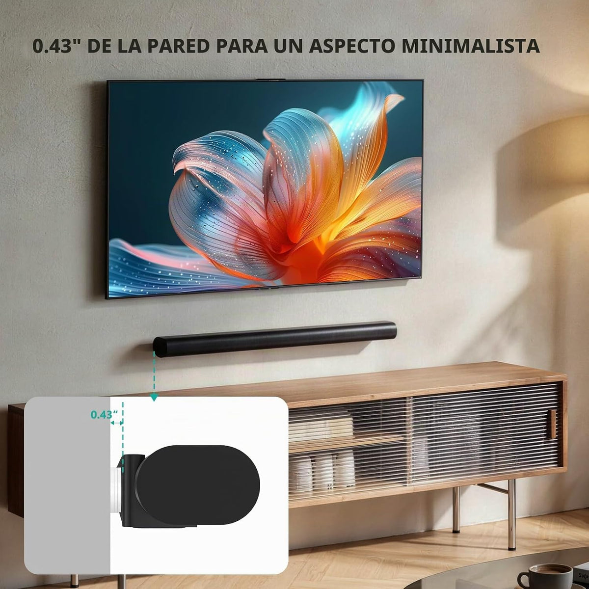 Soporte de pared WALI para barra de sonido Sonos Arc y Sonos Arc Ultra, color blanco