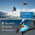 Drone 2K con cámara para adultos y principiantes, mini dron con 2 baterías
