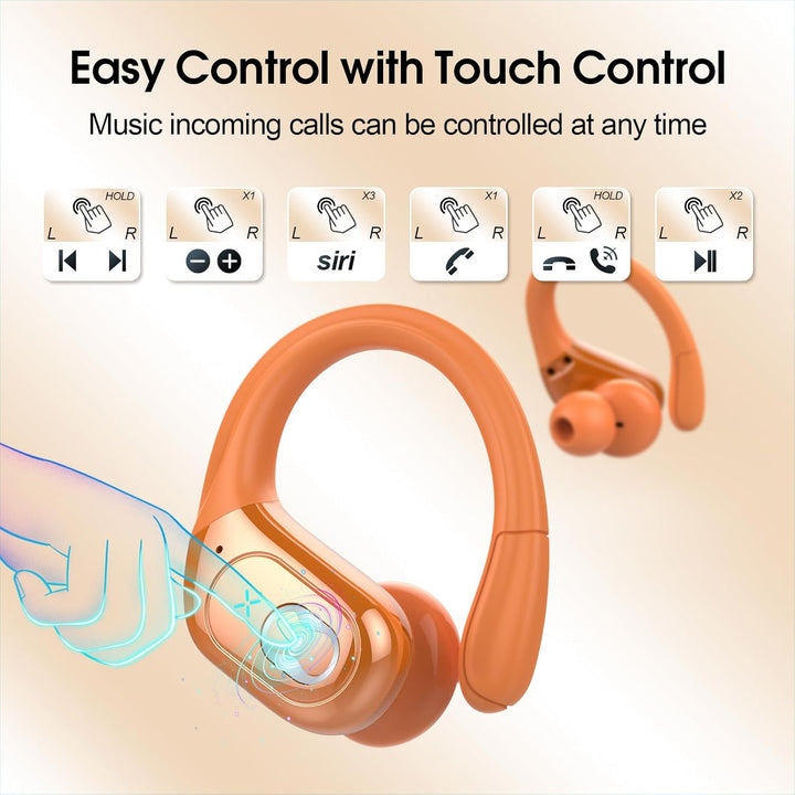 Auriculares inalámbricos 75 horas Bluetooth 5.4 para deportes, auri...