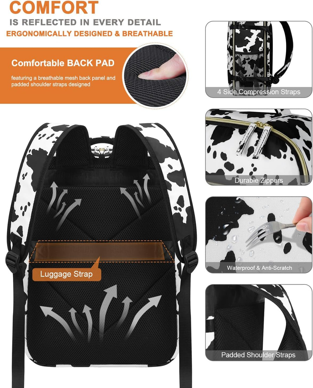 Mochila de viaje Capolo para mujeres y hombres, mochila impermeable...