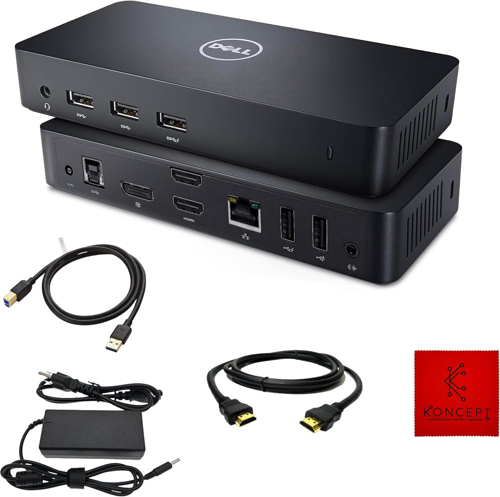 Dell D3100 - Estación de acoplamiento USB 3.0, base de monitor doble de