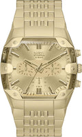 Reloj para hombre Diesel Spiked Cushion Chronograph de acero inoxidable tono dorado (Modelo: DZ4718)