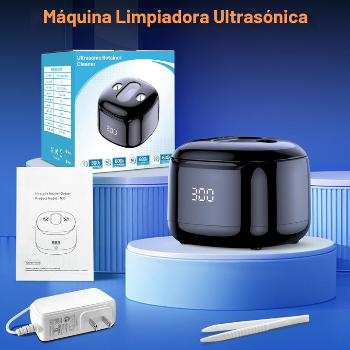 Máquina limpiadora ultrasónica de retenedores, 49 kHz 7.4 fl oz, cá...