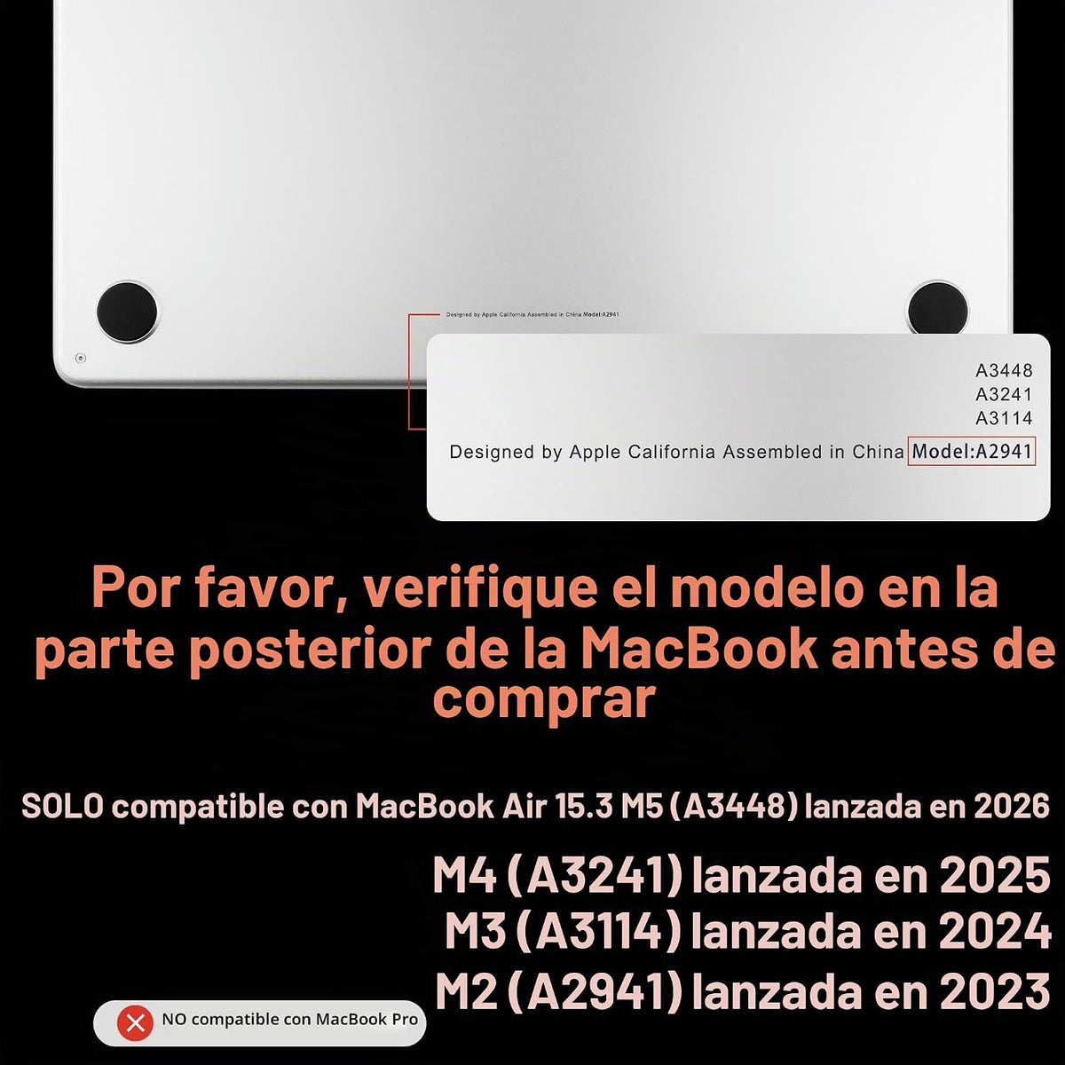MEEgoodo Funda para MacBook Air de 15 pulgadas M4\/M3\/M2 2025 2024...