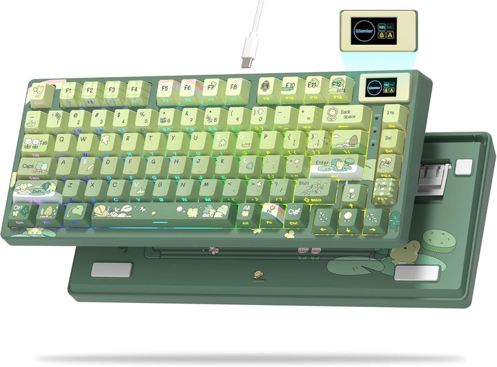 Womier SK80 Teclado al 75% con pantalla multimedia a color, teclado...