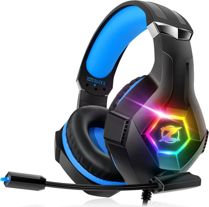 Ozeino Auriculares para juegos para PC, PS4, PS5, auriculares para...