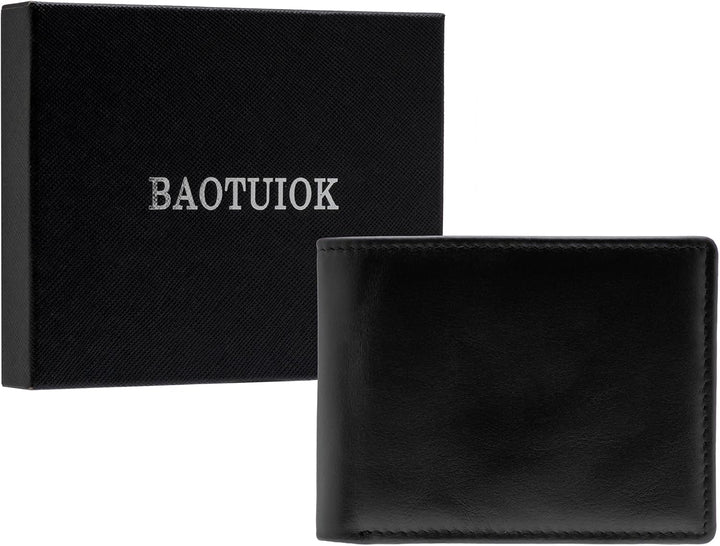 Billetera de cuero plegable para hombre, de gran capacidad, bloqueo...
