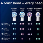 Oral-B Ultimate Clean - Juego de 8 cepillos de repuesto de color blanco, Paquete de 8 unidades