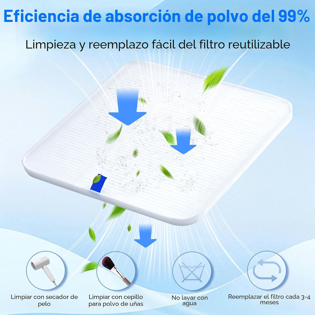 Makartt - Colector de polvo de uñas profesional con potente succión...