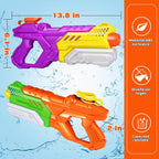 Quanquer Pistolas de agua para niños y adultos, paquete de 3 pistolas de juguete de agua de 600 cc de alta capacidad de largo alcance de disparo para piscina, playa, fiesta de lucha al aire libre