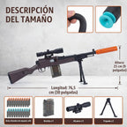 Bolt Action - Rifle de francotirador de juguete, lanzador de dardos de espuma para regalo de cumpleaños de niños, juegos de disparos, niños de caza