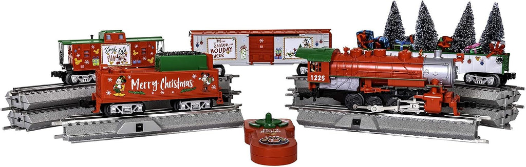 Lionel Disney Christmas LionChief 0-8-0 Set con capacidad Bluetooth, juego de tren modelo eléctrico calibre O con control remoto
