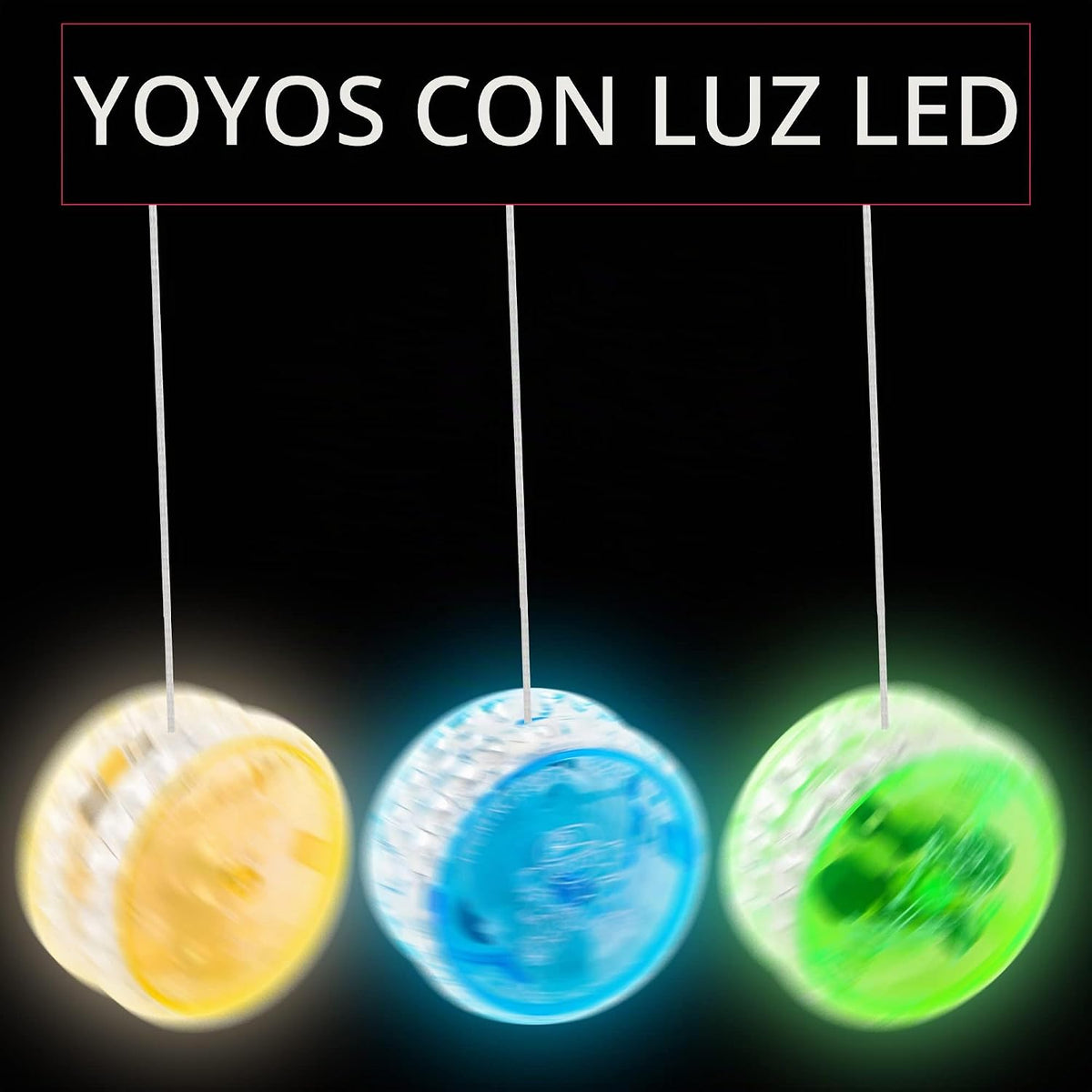 Paquete de 40 bolas de respuesta con luz LED, nivel principiante, bola colorida de rodamiento de yoyó para rellenos de bolsas de regalos, regalos de fiesta de cumpleaños, premios en el aula