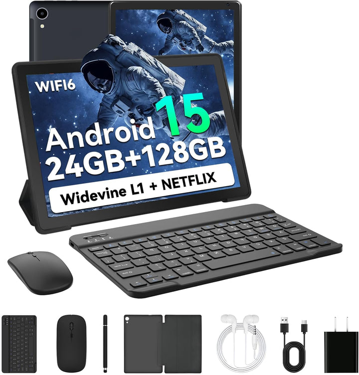 HiGrace 2025 última tablet Android 15 mejorada de 10 pulgadas, 24GB...
