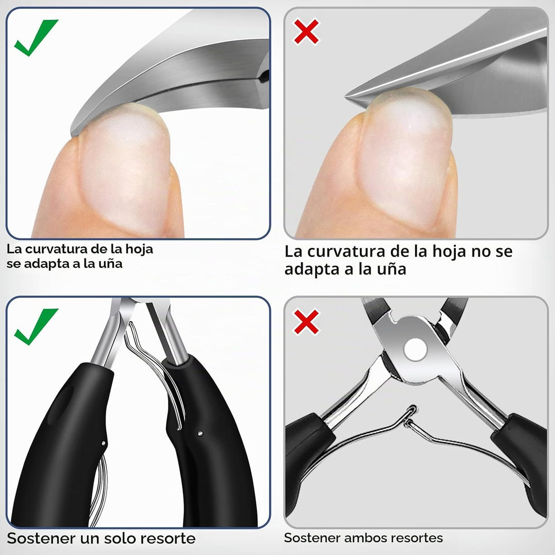 Cortaúñas gruesas para adultos mayores, cortaúñas de dedos grandes...