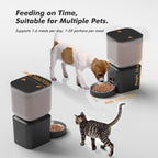 Comedero automático para perros, dispensador automático de alimentos para gatos de gran capacidad de 8 L/34 tazas con pantalla LCD, bandeja grande de alimentos, funciona con pilas, comedero