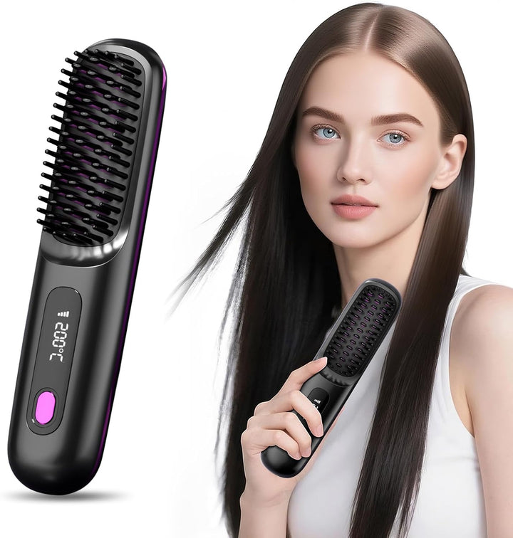 Lovinity - Cepillo alisador de cabello con pantalla LCD (calentamie...