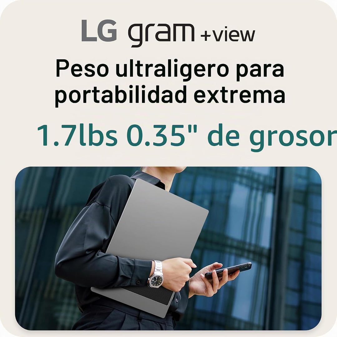 LG gram +View 17 pulgadas Monitor portátil ligero WQXG (2560x1600)...