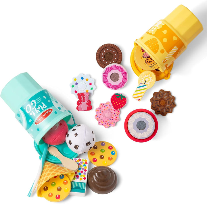 Melissa & Doug Play to Go Paquete de 2: Pastel y Galletas y Helado,...