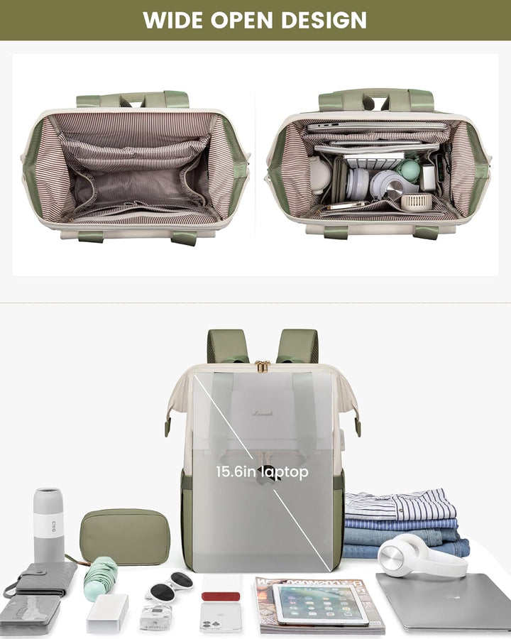 LOVEVOOK Mochila para laptop para mujeres, mochila de trabajo conve...