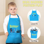 Juego de simulación de peluquería, juguetes de peluquería para niños, kit de afeitado para niños para niños de 3 años en adelante con secador de pelo, juguetes de afeitadora eléctrica, bolsa de