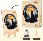 Rompecabezas de gato negro de noche de luna, regalos para adultos para mujeres y hombres, 265 piezas de 13.4 x 12.4 pulgadas