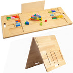 Bandeja/Falda de Construcción Plegable para Lego, Mesa de Construcción de Madera Grande, 41 x 21 in