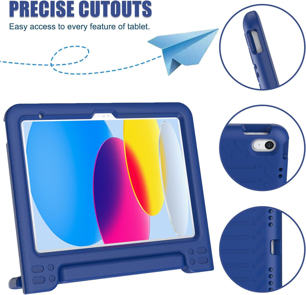 Funda infantil para iPad (A16) de 11ª generación de 11 pulgadas 2025, iPad de 10.9 pulgadas 2022 con protector de pantalla integrado, duradero, a prueba de golpes, ligera, con mango para i Pad
