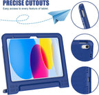 Funda infantil para iPad (A16) de 11ª generación de 11 pulgadas 2025, iPad de 10.9 pulgadas 2022 con protector de pantalla integrado, duradero, a prueba de golpes, ligera, con mango para i Pad