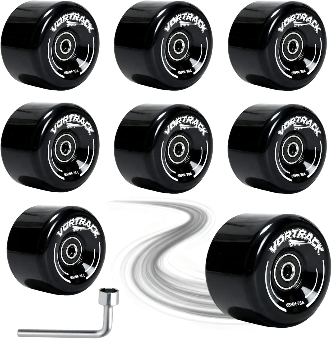 VORTRACK 78A - Ruedas para patines cuádruples paquete de 8