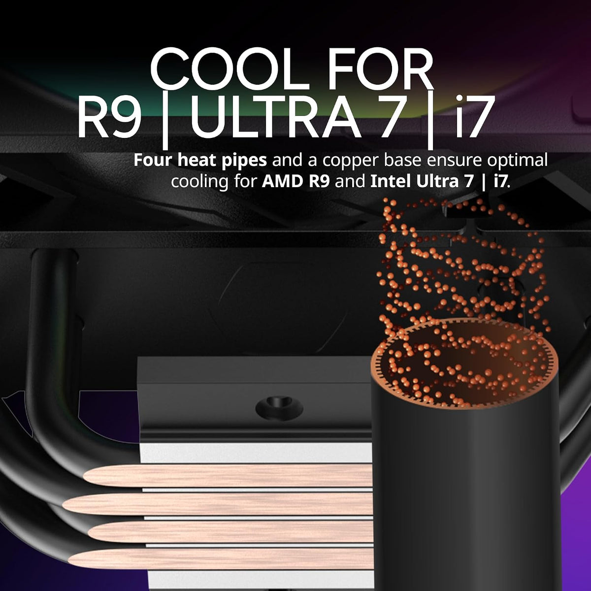 Cooler Master Enfriador de aire de CPU Hyper 212 RGB Black Edition,...