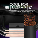 Cooler Master Enfriador de aire de CPU Hyper 212 RGB Black Edition,...
