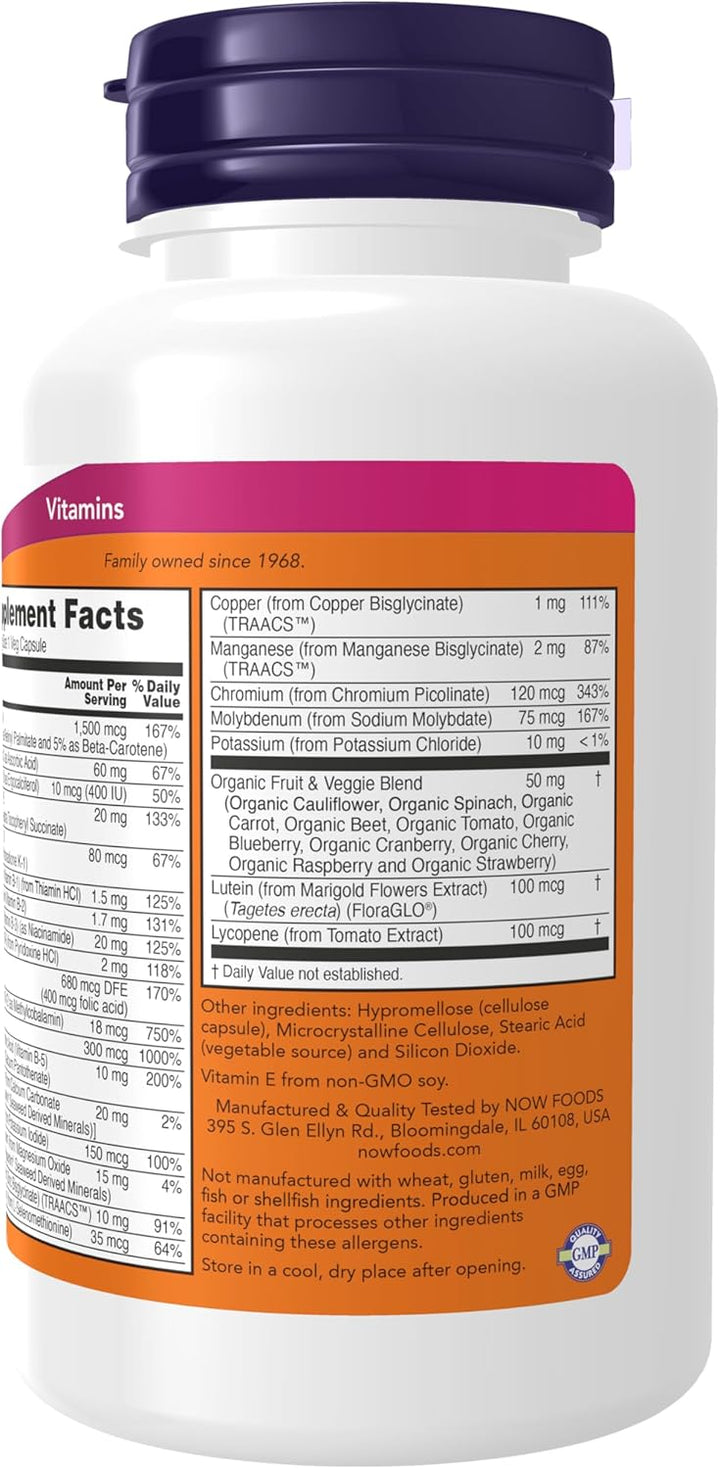 NOW Foods Suplementos, Daily Vits™ con mezcla de frutas y verduras,...