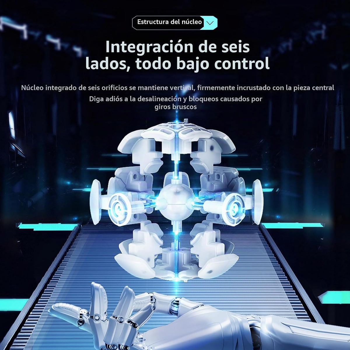 Moyu Aosu V7 4x4 - Cubo magnético sin adhesivo con revestimiento UV, cubo Moyu Cube 4 por 4, edición insignia, 96 imanes, diseño antiadherente, elástico ajustable, cubo magnético (revestimiento UV)