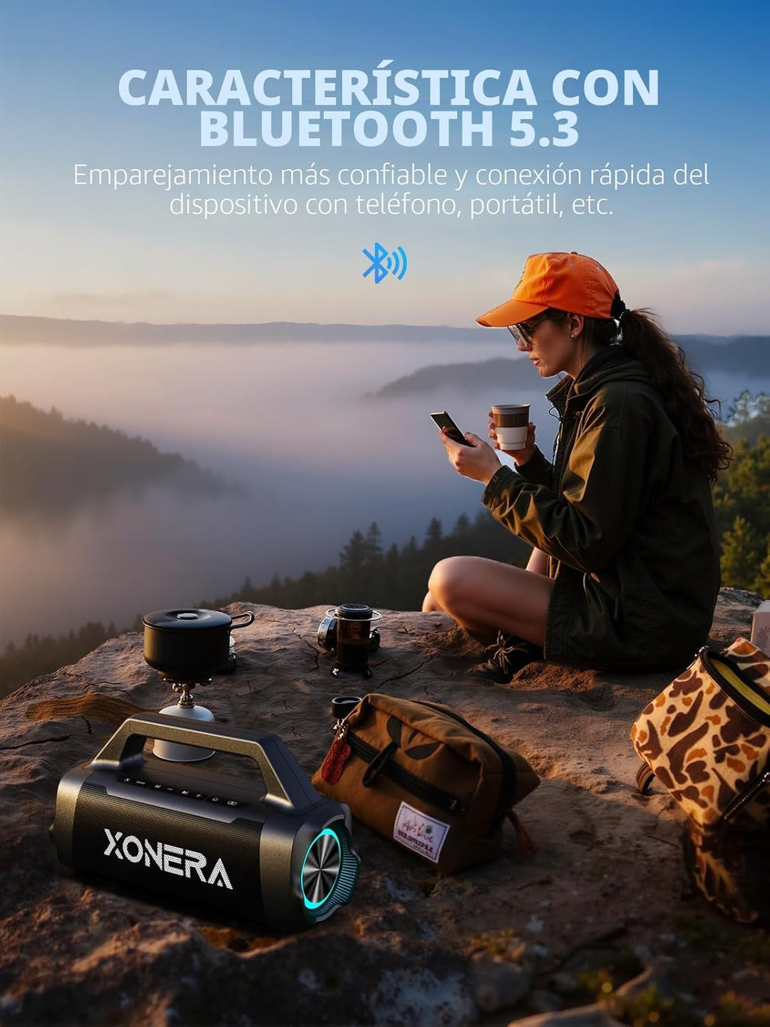 Xonera Altavoces Bluetooth inalámbricos, altavoz potente de 80 W (m...