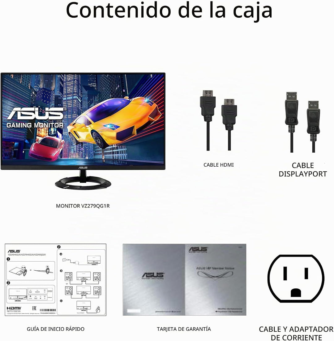 ASUS Monitor para juegos 1080P de 27 pulgadas (VZ279QG1R) - Full HD...