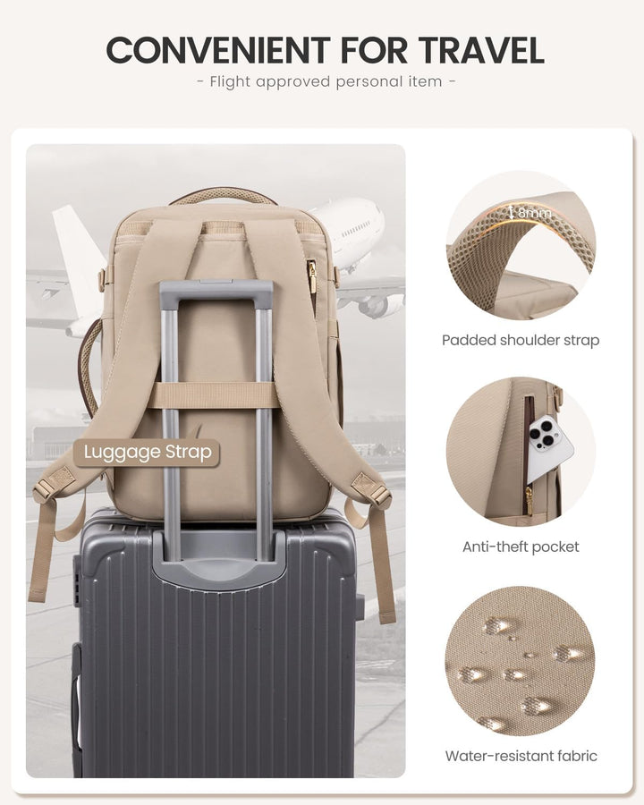 LOVEVOOK Mochila de viaje de 40 L para mujeres y hombres, mochila g...