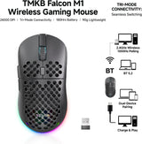 TMKB - Mouse inalámbrico para juegos, sensor óptico de 24000 DPI, b...