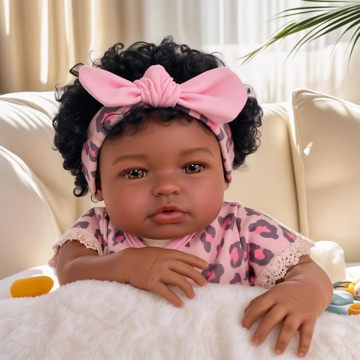 BABESIDE Muñecas Reborn Baby niña negra, de 20 pulgadas, realista,...