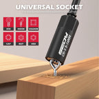 Juego Premium de 41 piezas de 1/4" de impacto magnético para llave de vaso métricas y SAE estándar y profundo con adaptadores de casquillos, trinquete 2 en 1, destornillador de ala, dados universales, soporte de bits de liberación rápida