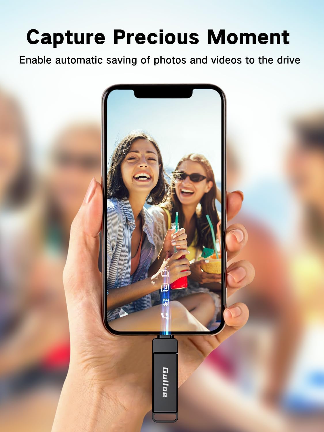 Gulloe Unidad flash de 512 GB diseñada para iPhone, memoria USB par...