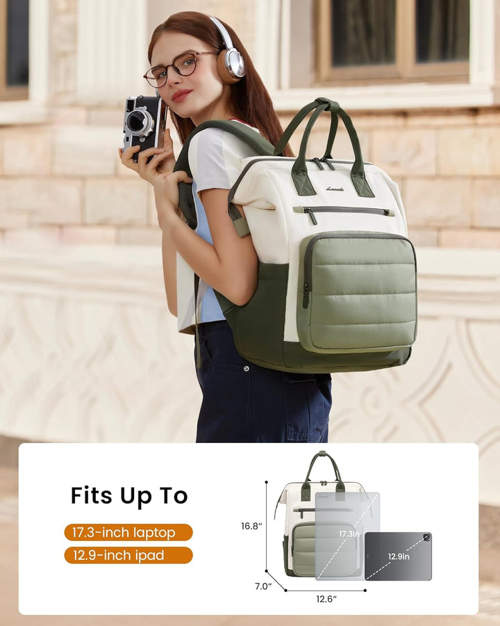 LOVEVOOK - Mochila de computadora portátil para mujer, mochila de t...