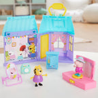 Peppa Pig Set de juego de fiesta de baile de Peppa con casa, 2 figuras, 6 accesorios, juguetes preescolares para niñas y niños, regalos para niños, a partir de 3 años (exclusivo de Amazon)