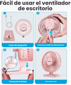 Gaiatop Ventilador de escritorio USB, pequeño pero potente, portáti...