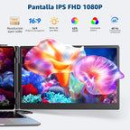 ROYY Extensor de pantalla para portátil de 14.2 pulgadas, monitor p...