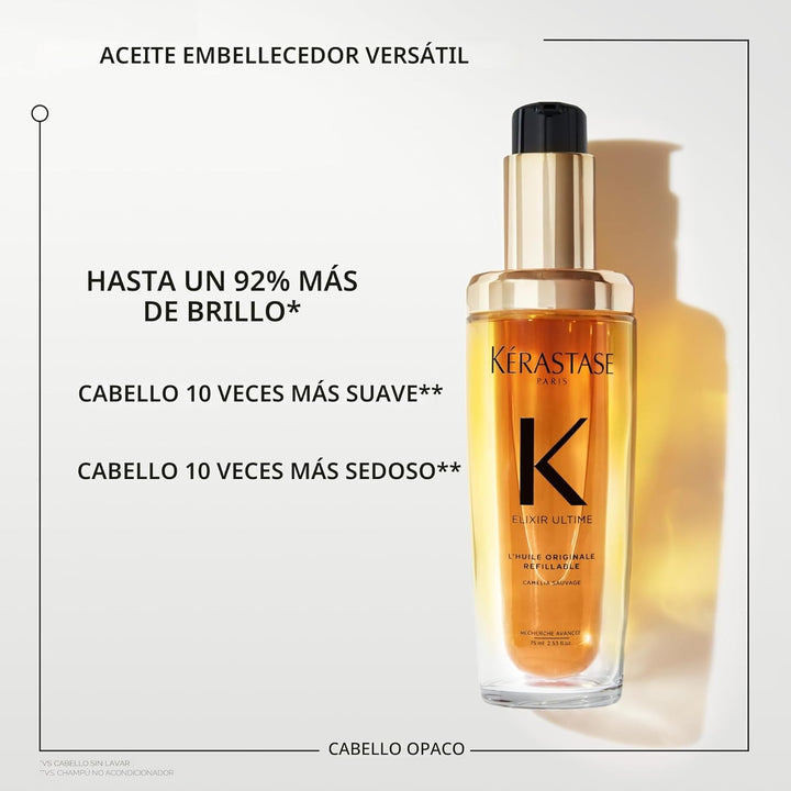 KERASTASE Aceite para el cabello recargable Elixir Ultime | Suero d...