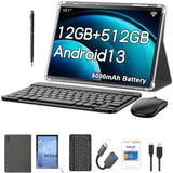 Crelander Tablet Android 13 de 10.1 pulgadas con ranura para tarjet...
