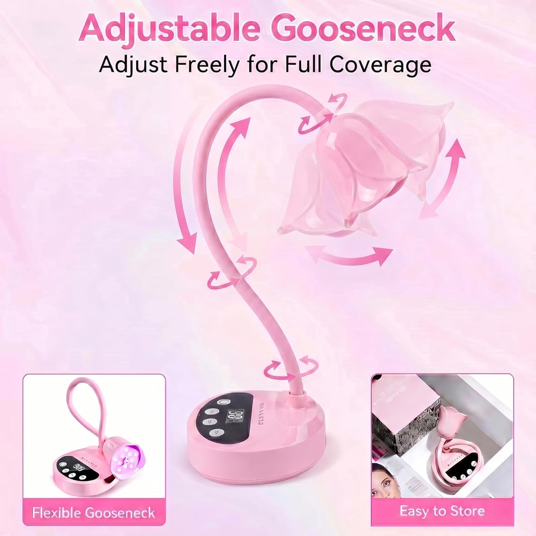 Makartt Lámpara de uñas UV, luz LED de cuello de cisne con sensor a...