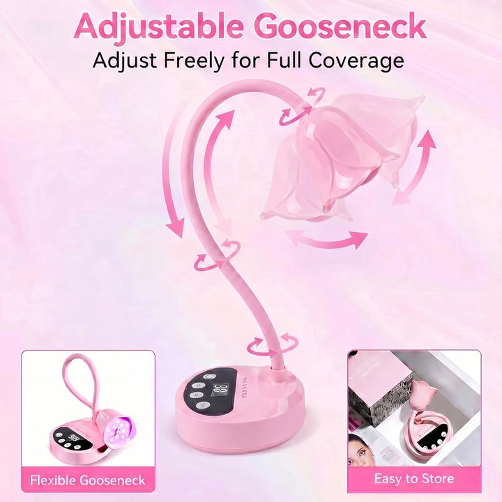 Makartt Lámpara de uñas UV, luz LED de cuello de cisne con sensor a...